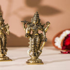 Brass Standing Vishnu Lakshmi Set (6 Inch) Vedansh Craft