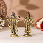 Brass Standing Vishnu Lakshmi Set (6 Inch) Vedansh Craft