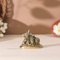Brass Sitting Nandi Idol (2.5 Inch) Vedansh Craft