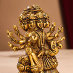 Brass Goddess Gayatri Devi Idol (8.2 Inch) Vedansh Craft