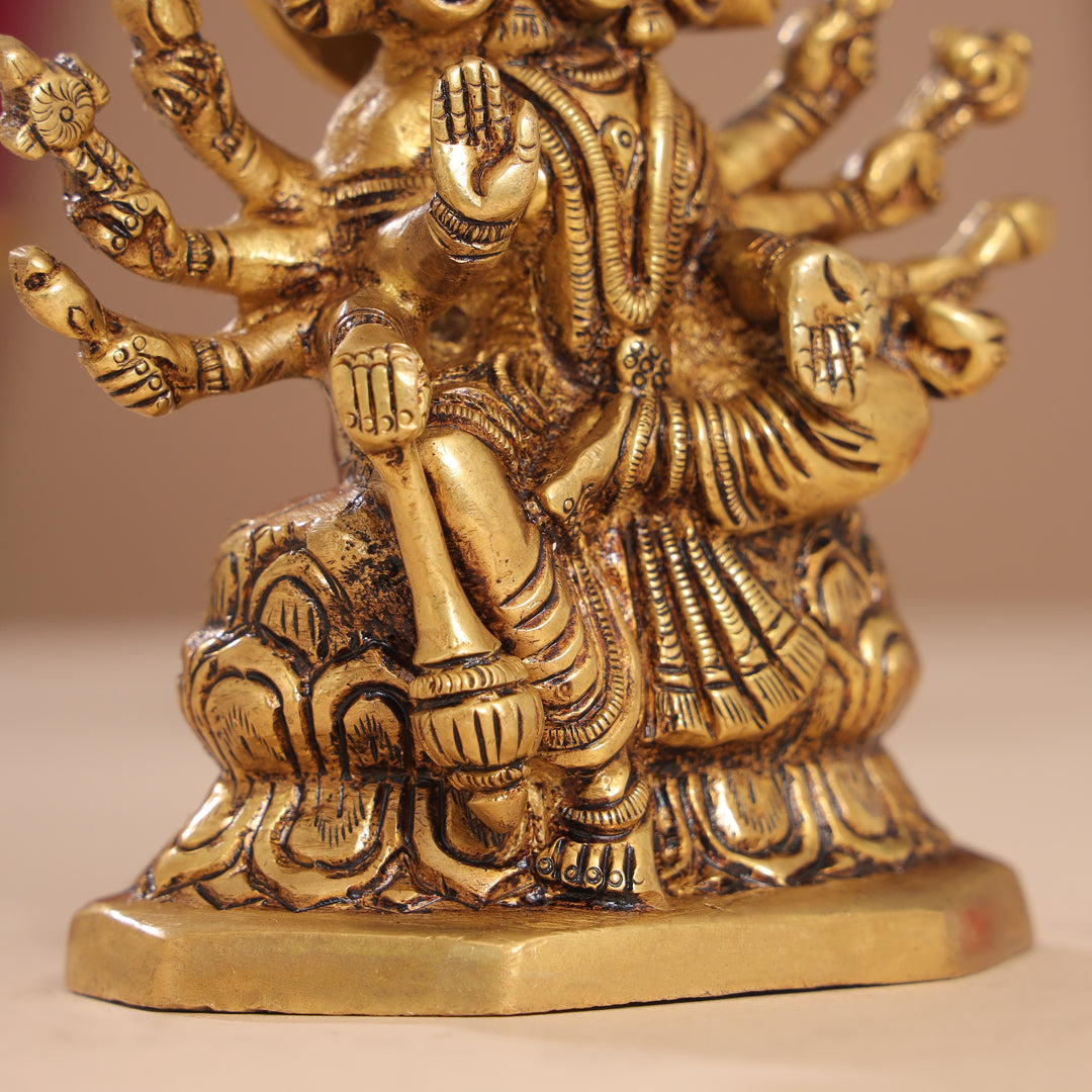 Brass Goddess Gayatri Devi Idol (8.2 Inch) Vedansh Craft
