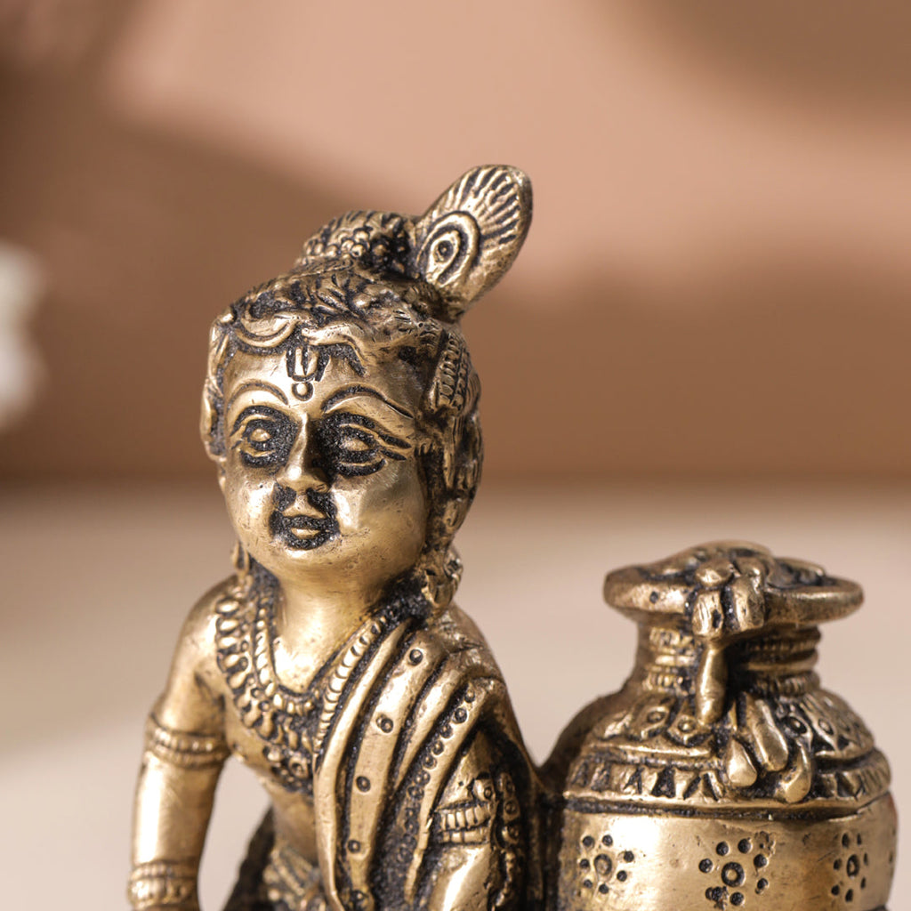 Brass Laddu Gopal Idol Vedansh Craft