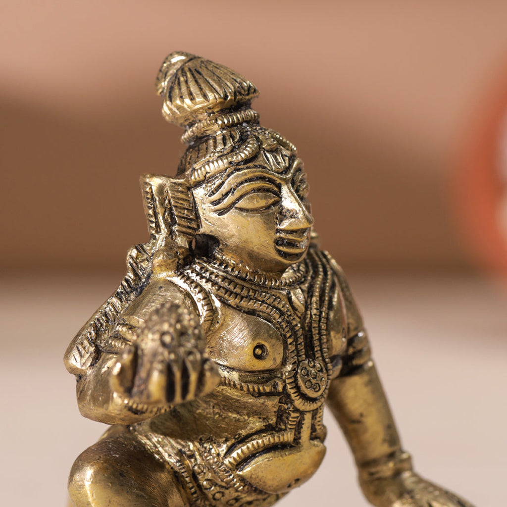 Brass Laddu Gopal Idol (3 Inch) Vedansh Craft