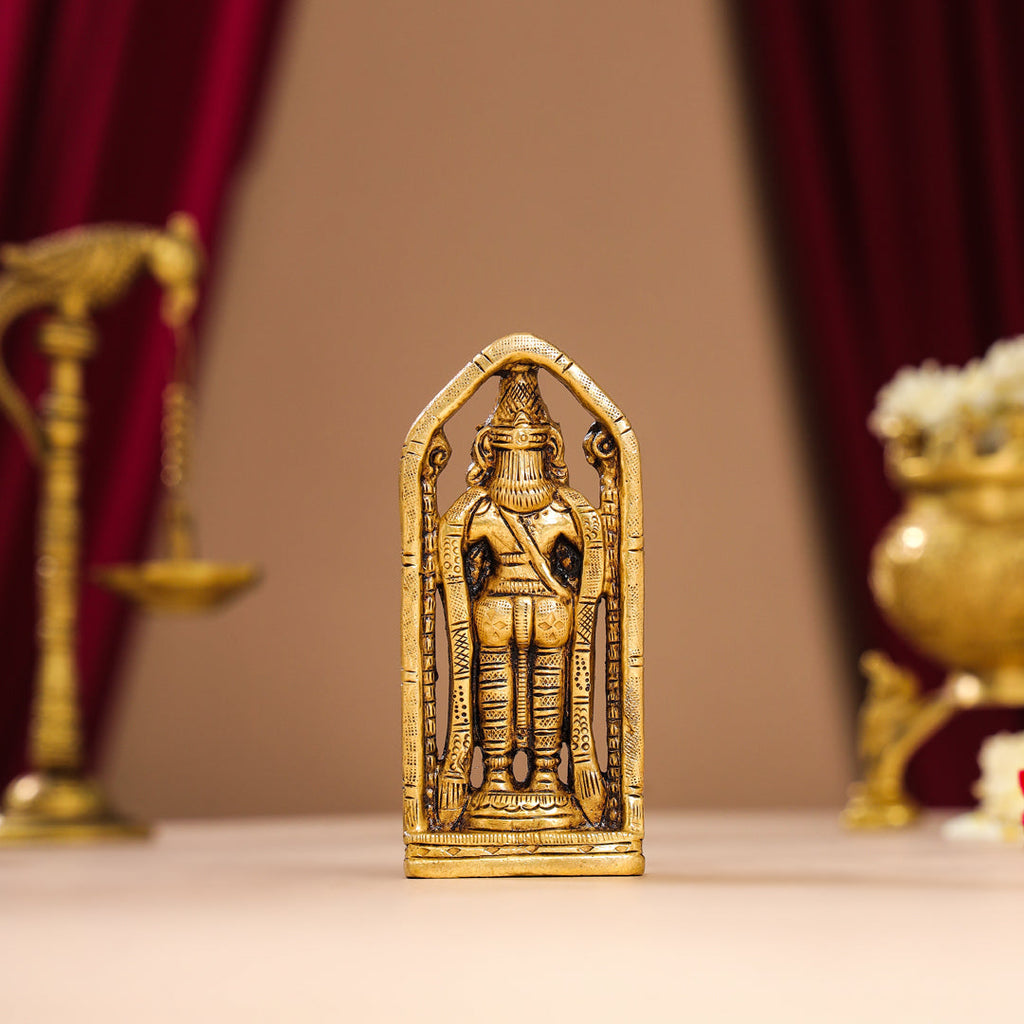 Brass Superfine Tirupati Balaji/Venkateshwar Idol (4 Inch) Vedansh Craft
