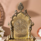Brass Hand Carved Singhasan (8 Inch) Vedansh Craft