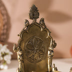 Brass Hand Carved Singhasan (8 Inch) Vedansh Craft