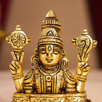 Brass Tirupati Balaji/Venkateshwar Bust (3.5 Inch) Vedansh Craft