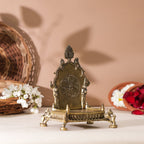 Brass Hand Carved Singhasan (8 Inch) Vedansh Craft