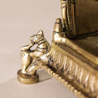 Brass Hand Carved Singhasan (8 Inch) Vedansh Craft