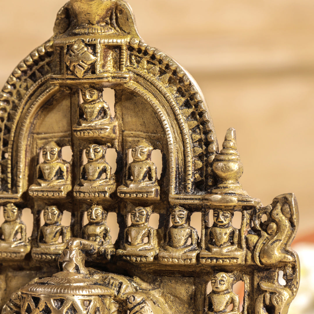 Brass Tirthankara Mahavirji Jain Statue (10 Inch) Vedansh Craft