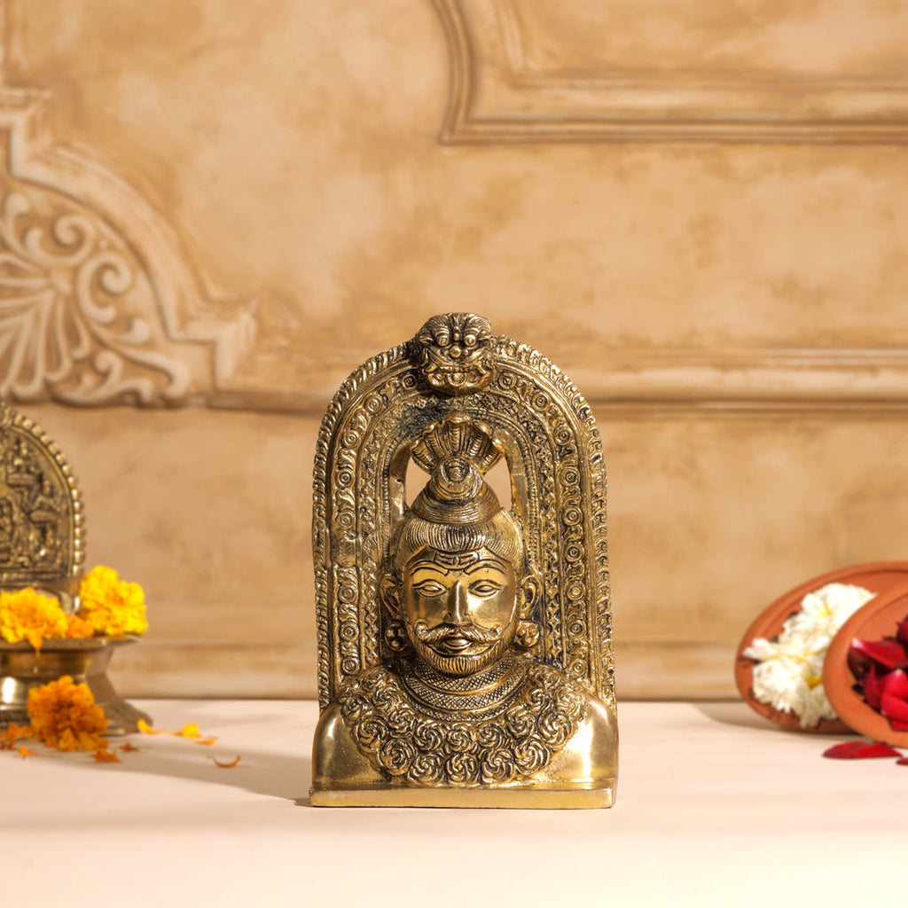 Brass Shiva Head Idol With Kirtimukha (8.5 Inch) Vedansh Craft