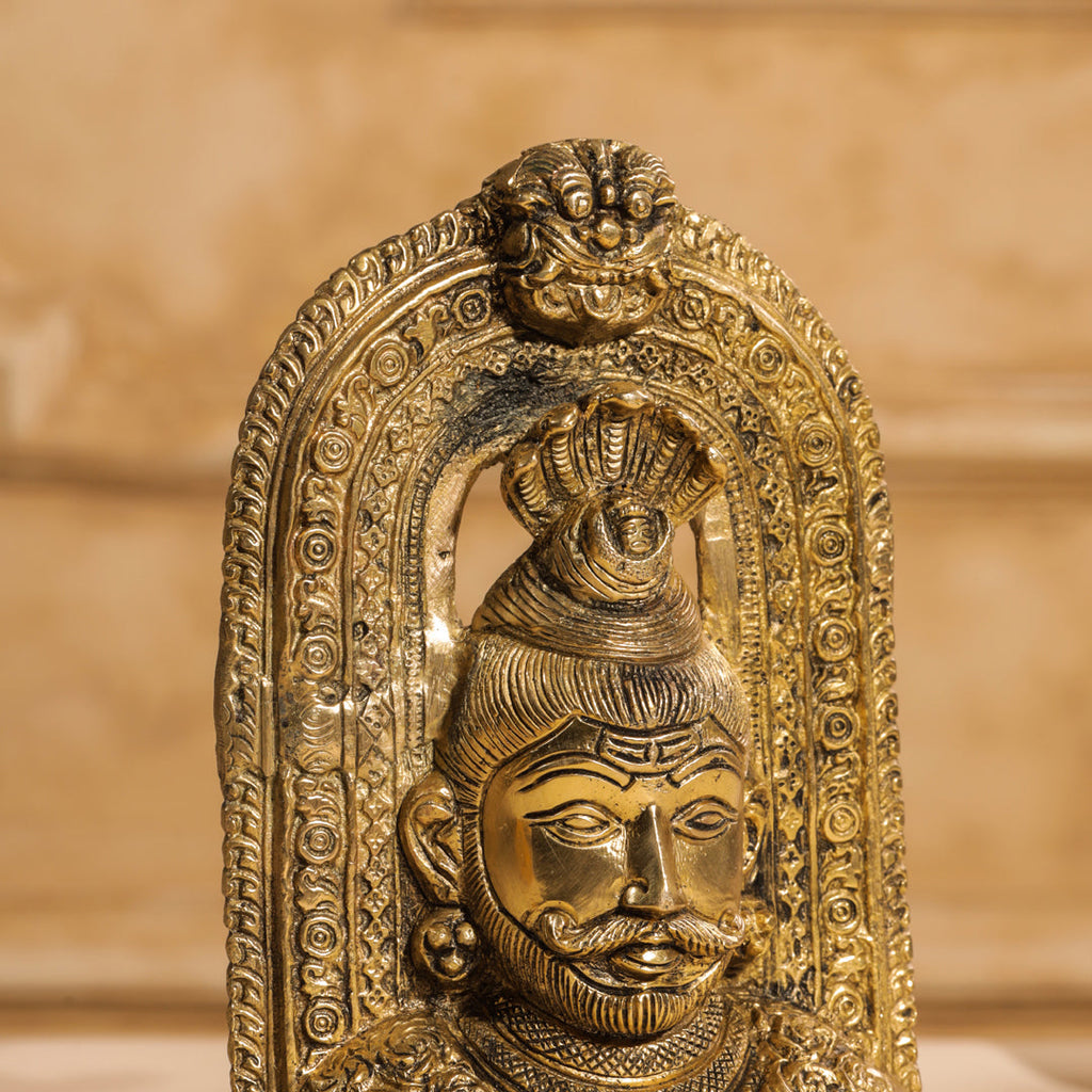 Brass Shiva Head Idol With Kirtimukha (8.5 Inch) Vedansh Craft