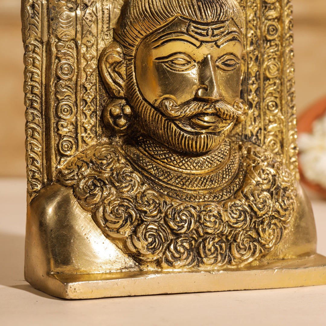 Brass Shiva Head Idol With Kirtimukha (8.5 Inch) Vedansh Craft