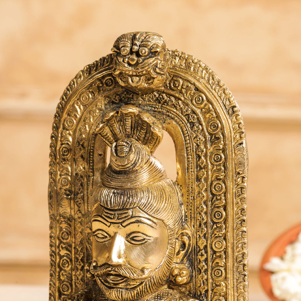 Brass Shiva Head Idol With Kirtimukha (8.5 Inch) Vedansh Craft