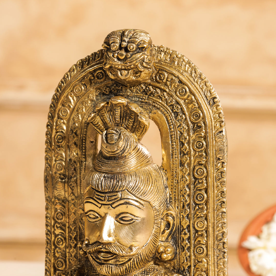 Brass Shiva Head Idol With Kirtimukha (8.5 Inch) Vedansh Craft