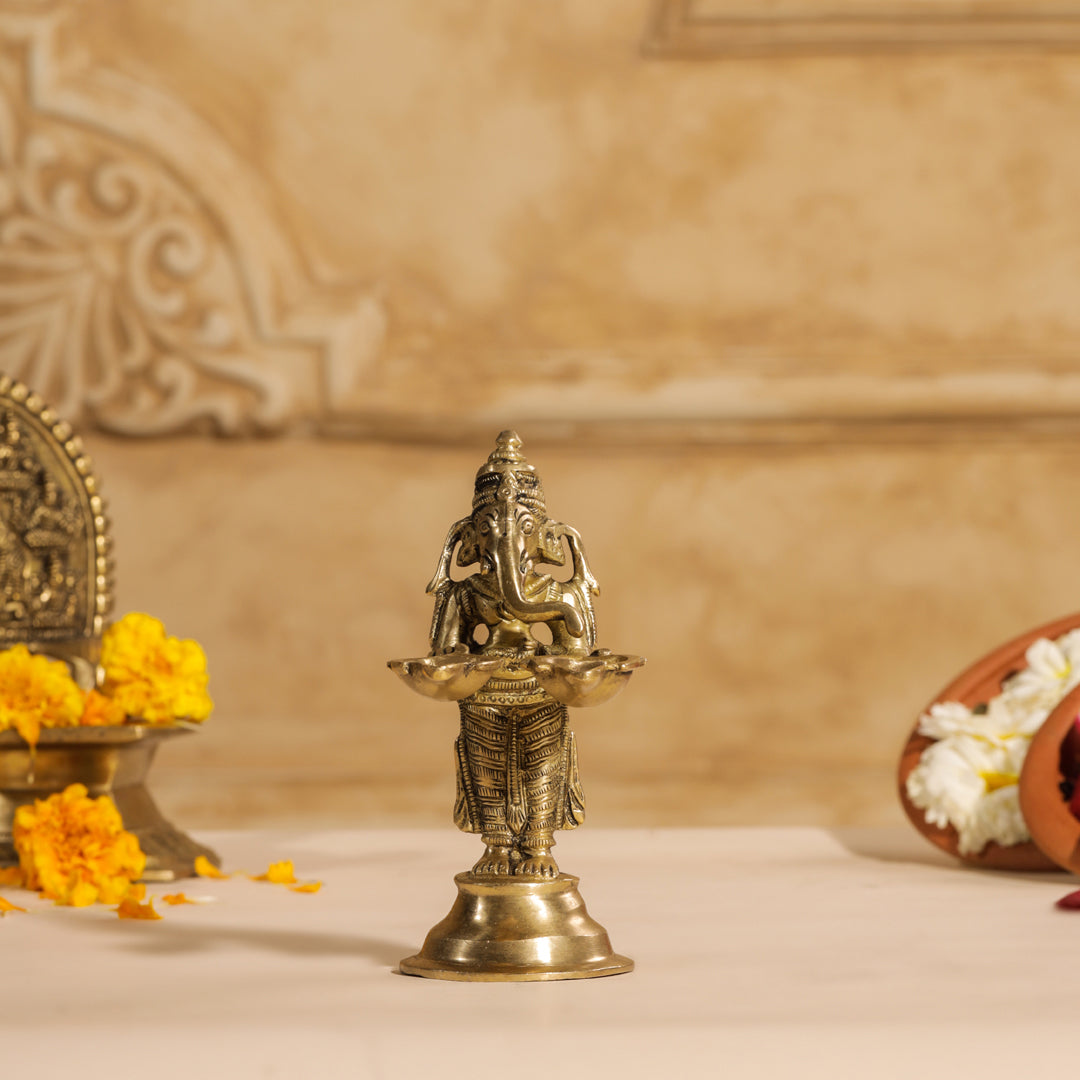 Brass Pooja Aarti Diya Vedansh Craft