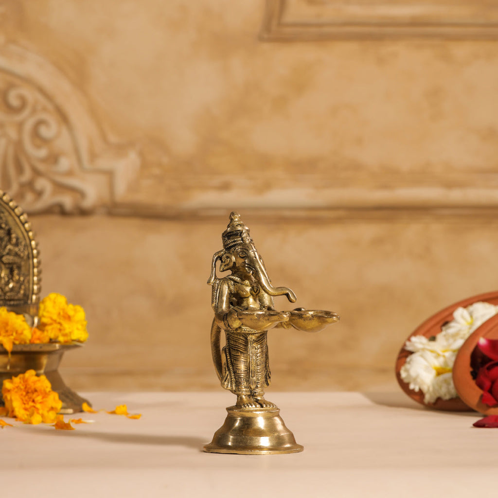Brass Pooja Aarti Diya Vedansh Craft