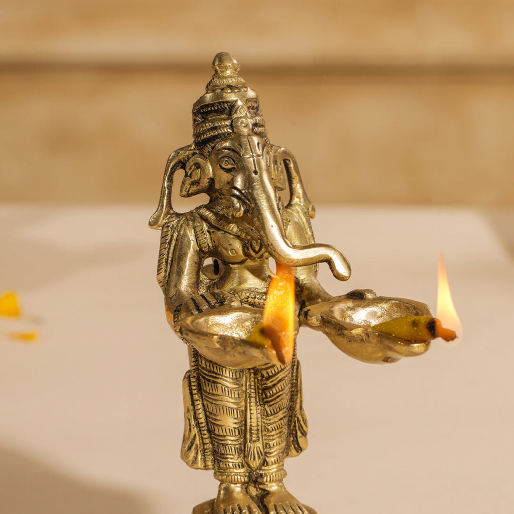 Brass Pooja Aarti Diya Vedansh Craft