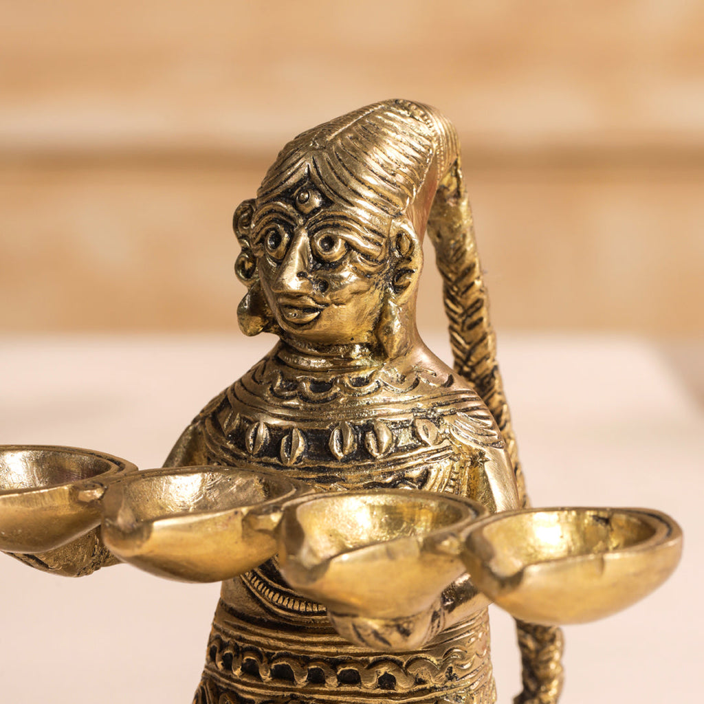 Brass Pooja Aarti Diya Vedansh Craft