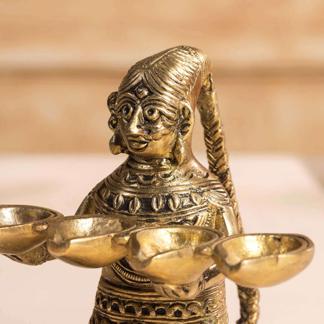 Brass Pooja Aarti Diya Vedansh Craft