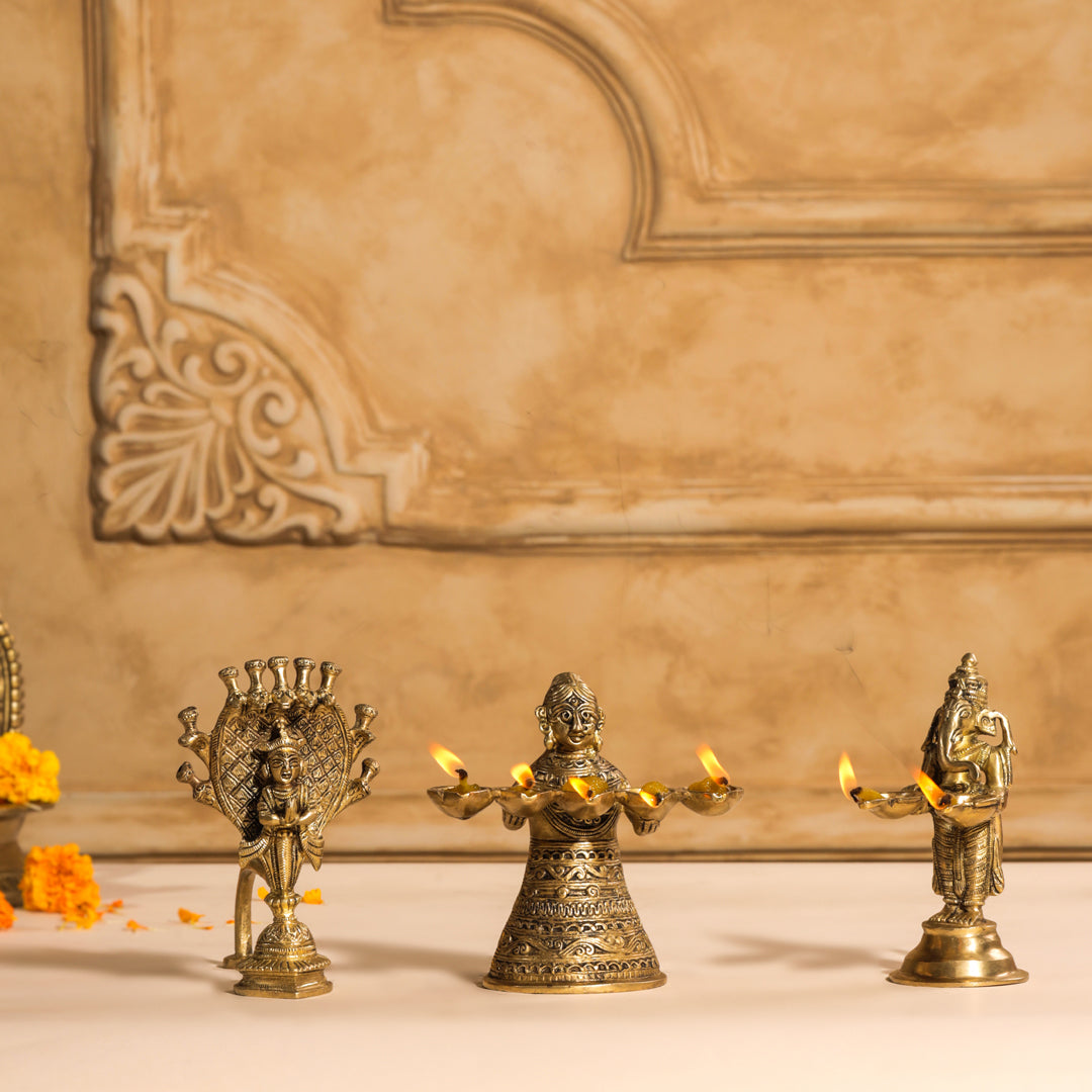 Brass Pooja Aarti Diya Vedansh Craft
