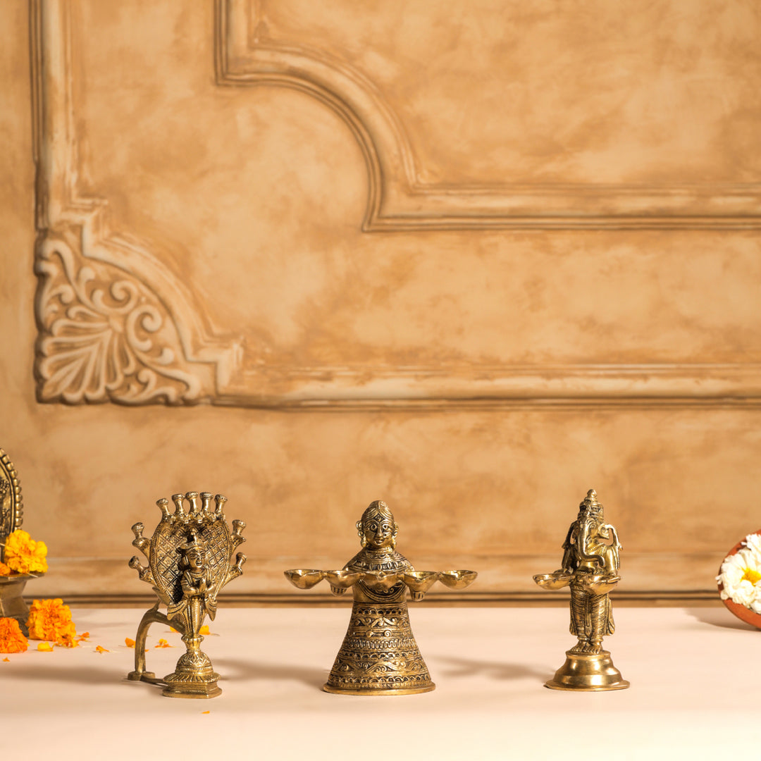 Brass Pooja Aarti Diya Vedansh Craft