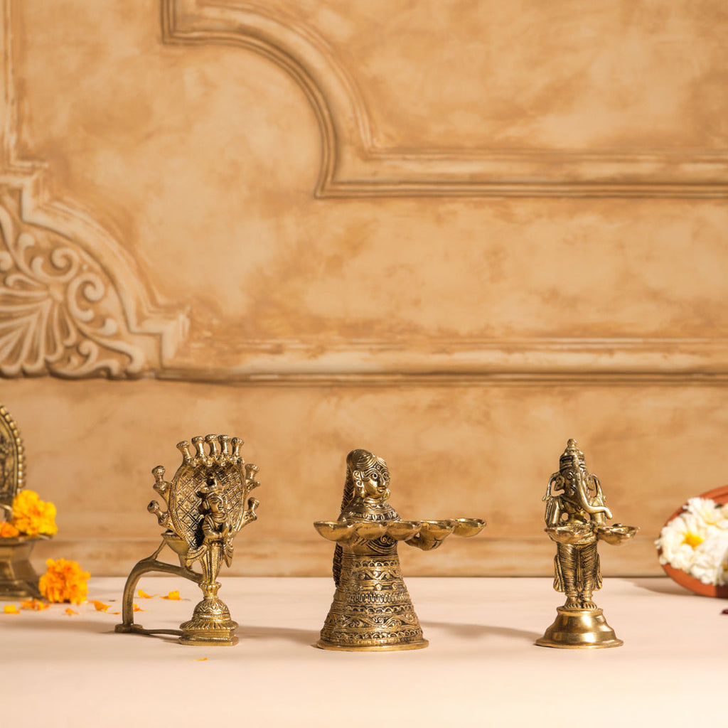 Brass Pooja Aarti Diya Vedansh Craft
