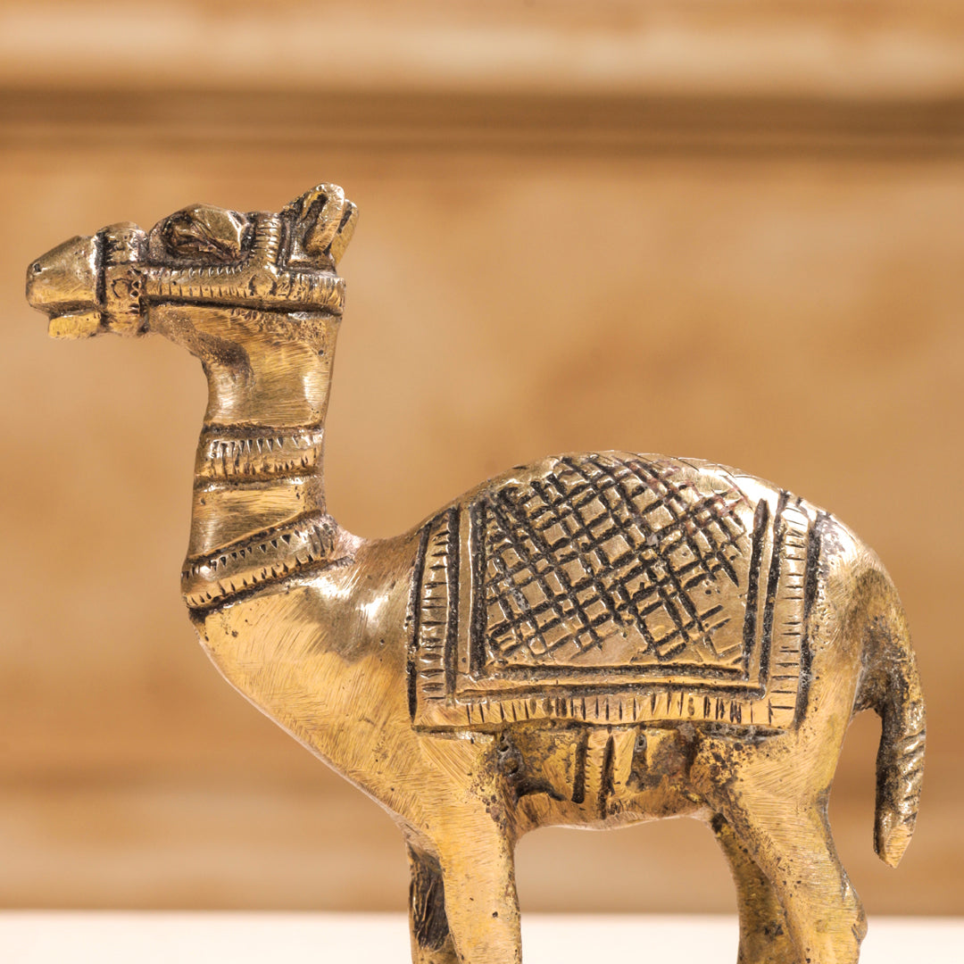 Brass Standing Camel Statue (4.2 Inch) Vedansh Craft