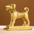 Brass Dog Figurine (3 Inch) Vedansh Craft