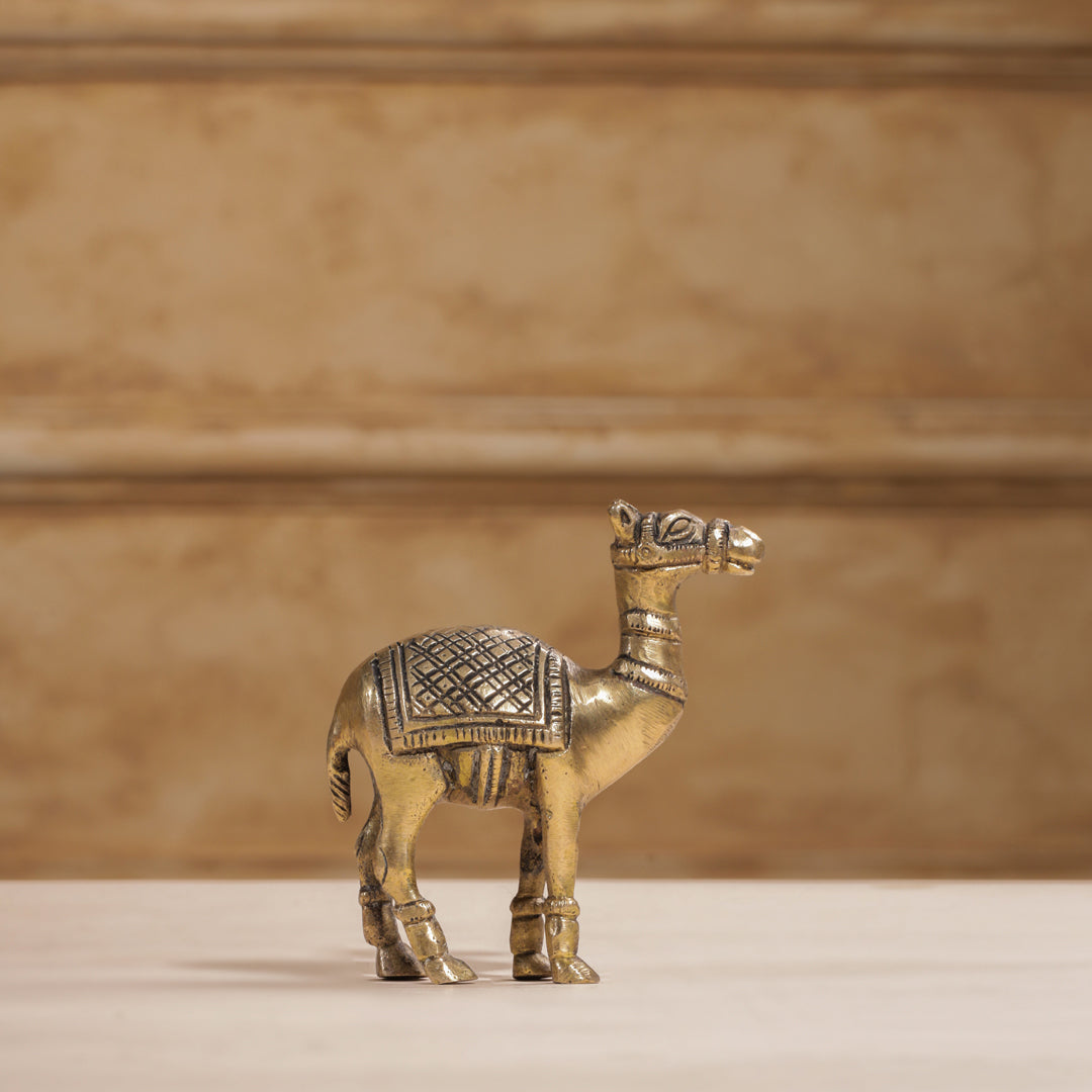 Brass Standing Camel Statue (4.2 Inch) Vedansh Craft