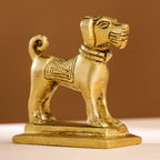 Brass Dog Figurine (3 Inch) Vedansh Craft