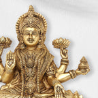 Brass Ganesha Or Lakshmi Lotus Wall Hanging (19 Inch) Vedansh Craft