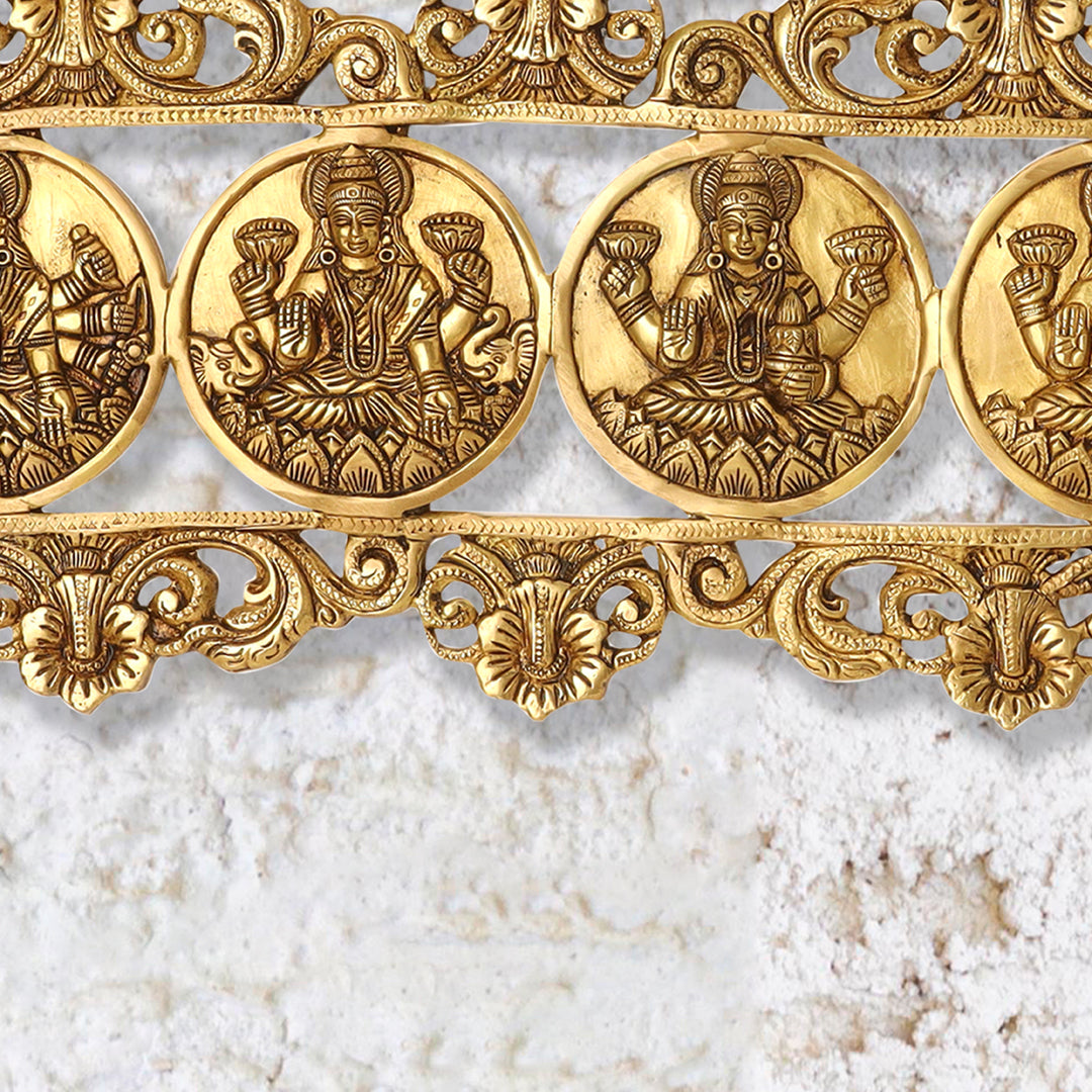 Brass Ashtalakshmi Wall hanging  (11 Inch) Vedansh Craft