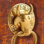 Brass Cow Face Door Knocker (6.5 Inch) Vedansh Craft