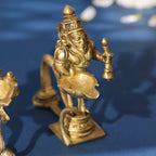Brass Aarti Diya With Handle Vedansh Craft