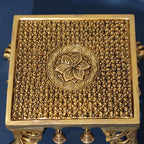 Brass Superfine Chowki With Hanging Bells (7 Inch) Vedansh Craft