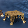 Brass Superfine Chowki With Hanging Bells (7 Inch) Vedansh Craft