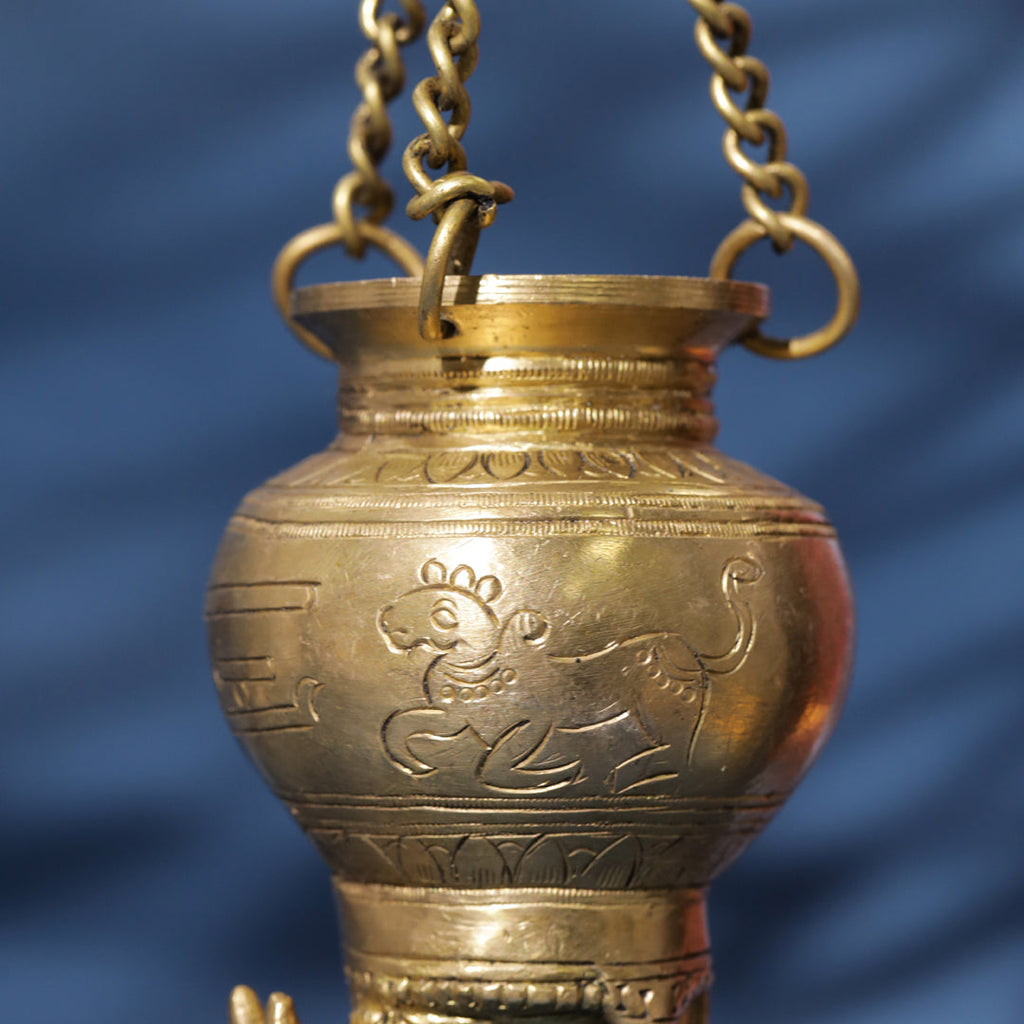 Divine Brass Nandi Gangajali Sacred Vessel of Devotion & Purity (9-Inch) Vedansh Craft
