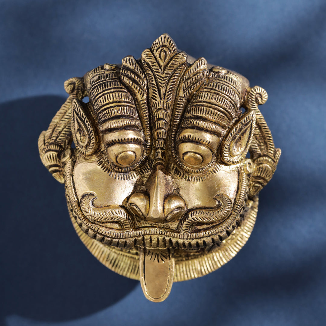 Brass Yali/kirtimukha Door Knob Vedansh Craft