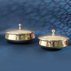 Brass Handi/Lagan With Lid (8.5 Inch) Vedansh Craft