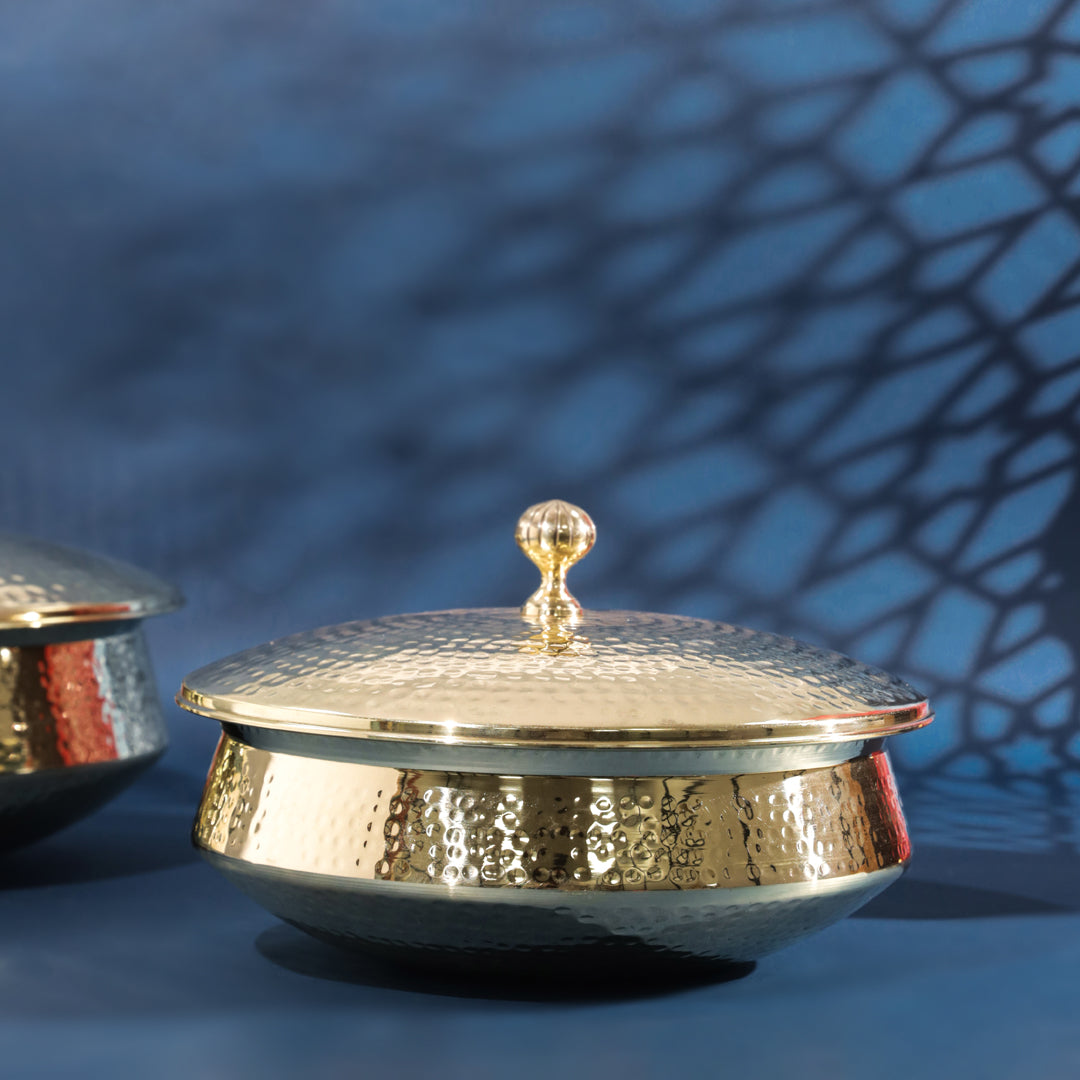 Brass Handi/Lagan With Lid (8.5 Inch) Vedansh Craft