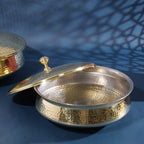 Brass Handi/Lagan With Lid (8.5 Inch) Vedansh Craft