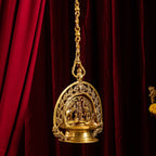 Brass Goddess Gaja Lakshmi Hanging Diya (38 Inch) Vedansh Craft
