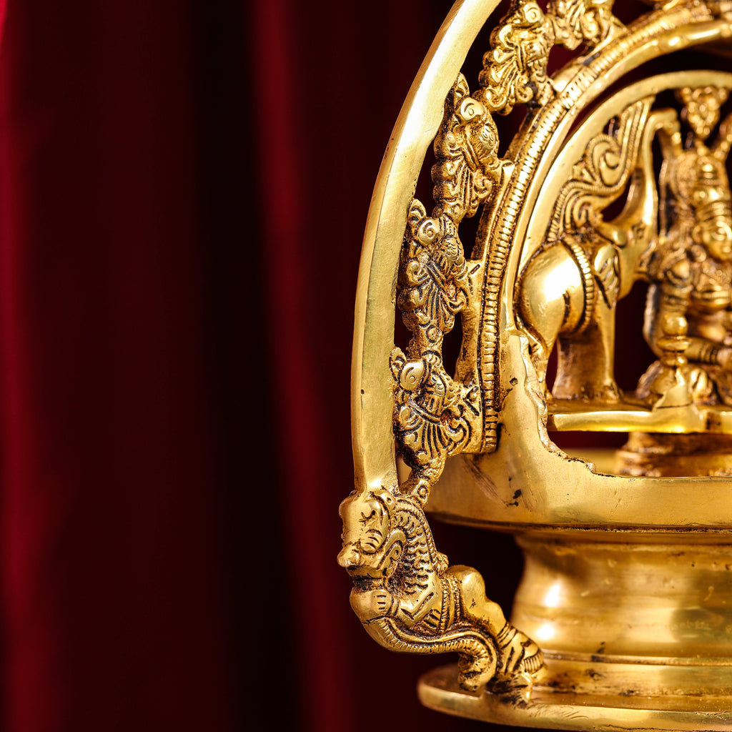 Brass Goddess Gaja Lakshmi Hanging Diya (38 Inch) Vedansh Craft