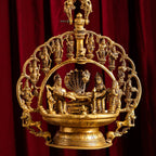 Brass Superfine Dashavatara / Vishnu Avatar Wall Hanging Lamp (46.5 Inch) Vedansh Craft
