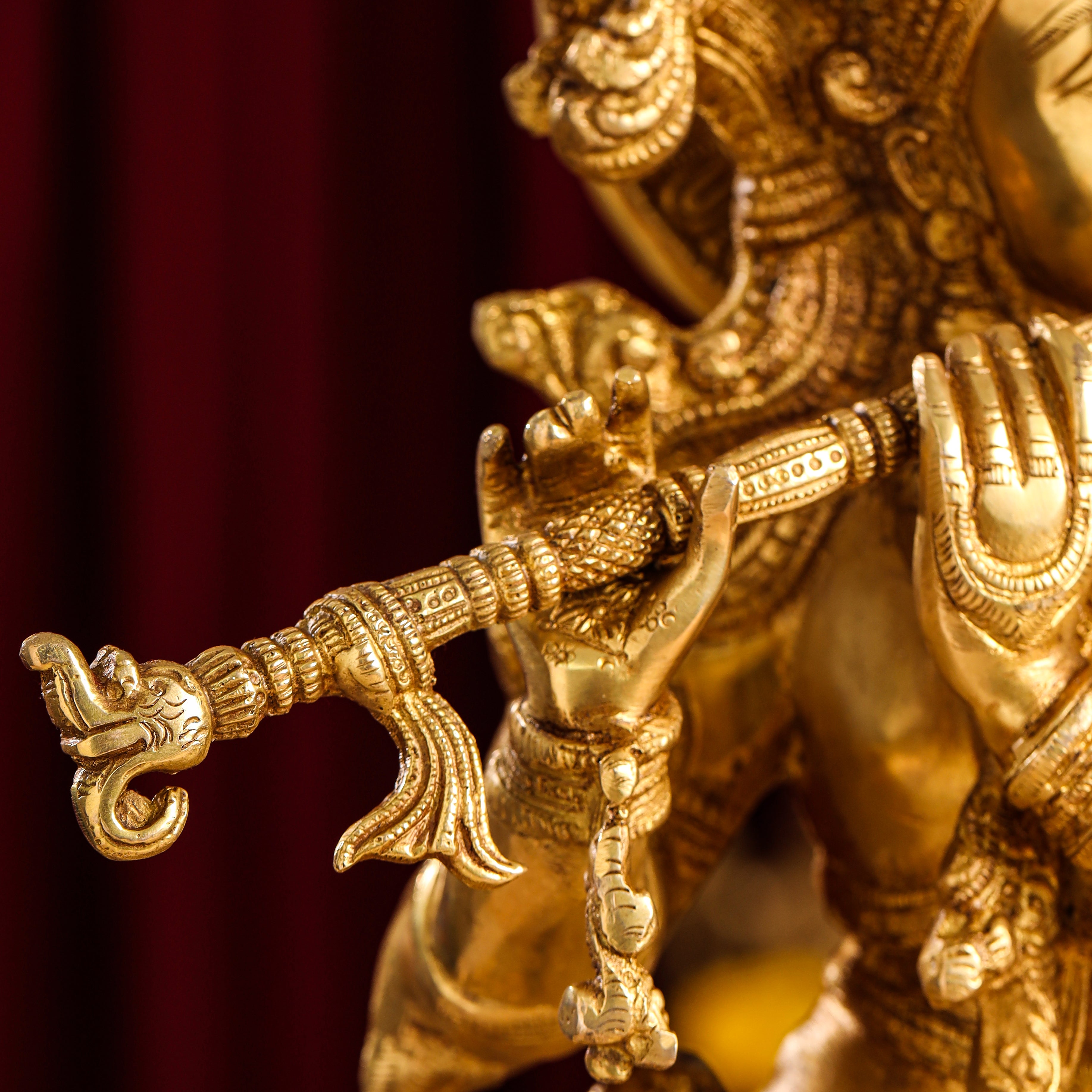 Brass Standing Lord Krishna Idol (30 Inch) Vedansh Craft