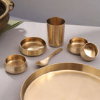 Brass Matt Thali/Dinner Set (2 Kg) Vedansh Craft