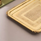 Brass Handcrafted Rectangular Tray / Platter Vedansh Craft