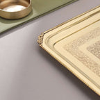 Brass Handcrafted Rectangular Tray / Platter Vedansh Craft