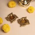 Brass Swastik Oil Diya Set (0.8 Inch) Vedansh Craft